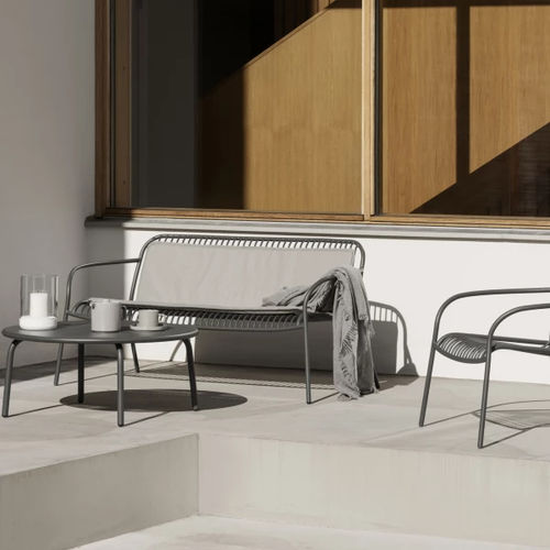 Canapé contemporain - YUA WIRE - Blomus - d'extérieur / en acier à revêtement par poudre / avec accoudoirs