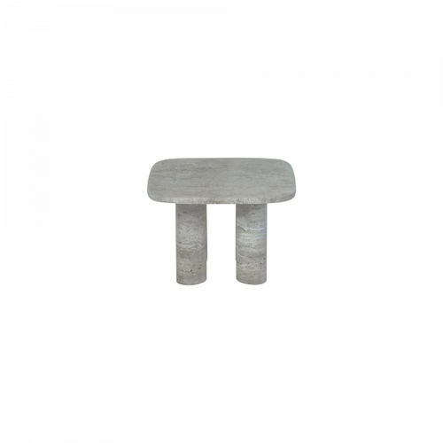 Table d'appoint contemporaine - VOLOS - Blomus - en travertin / avec piètement en travertin / ronde