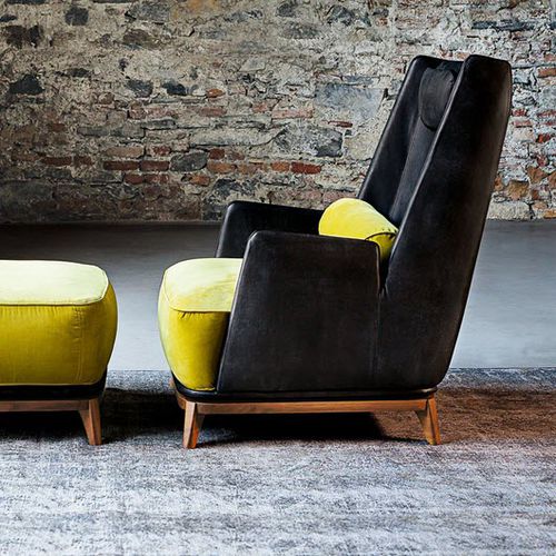 Fauteuil contemporain - 430 OPERA - Vibieffe - en cuir / en tissu / avec repose-pieds