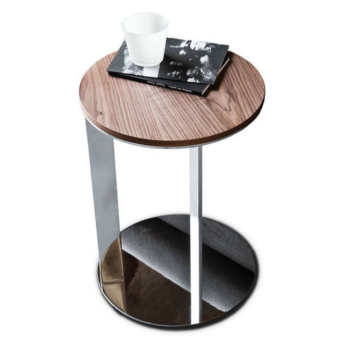 Table d'appoint contemporaine - 9500 - 017 - Vibieffe - en chêne / en noyer / en acier