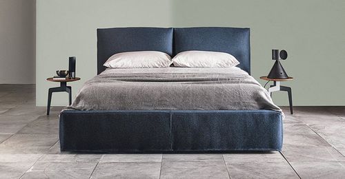 Lit double - 5500 SOAP - Vibieffe - contemporain / tapissé / avec tête de lit