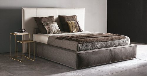 Lit double - 5800 TUBE - Vibieffe - contemporain / en lin / en coton