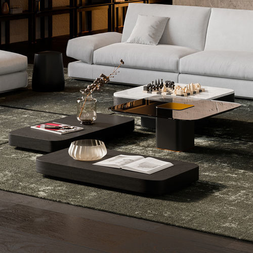 Table basse contemporaine - 9150_QUADRI TONDO - Vibieffe - en verre / rectangulaire / ronde