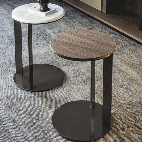 Table d'appoint contemporaine - 9517_ABACO - Vibieffe - en métal chromé / ronde / résidentielle