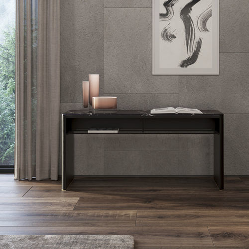 Console contemporaine - 9575_XENIA - Vibieffe - en chêne / avec piètement en laiton / rectangulaire