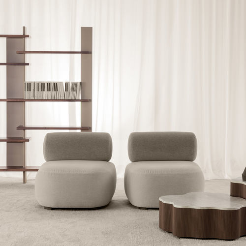 Fauteuil contemporain - 90_ADELE - Vibieffe - en cuir / en mousse de polyuréthane / en tissu