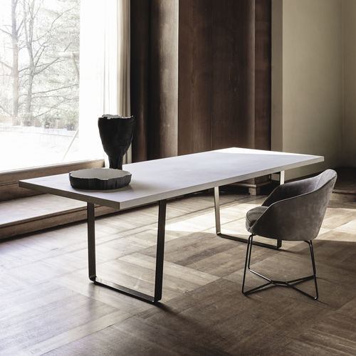 Table à manger contemporaine - 9400 RIBBON - Vibieffe - en métal / en MDF / rectangulaire