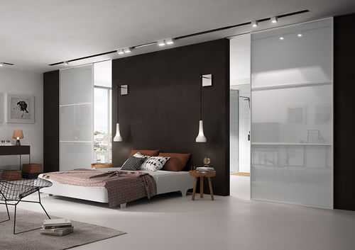 Porte d'intérieur - DELINEO/2 - FerreroLegno - en aluminium / coulissante / vitrée