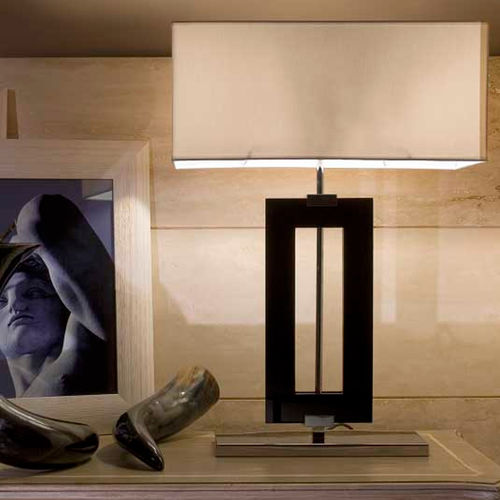 Lampe de table - DOMINO : 1M0216C - MLE HOTEL LIGHTING - en acier / en métal peint / en aluminium massif
