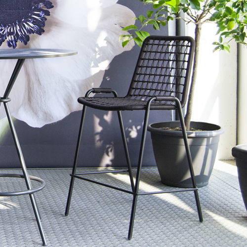 Chaise de bar contemporaine - SAILOR  - TONON - d'intérieur / d'extérieur / en corde