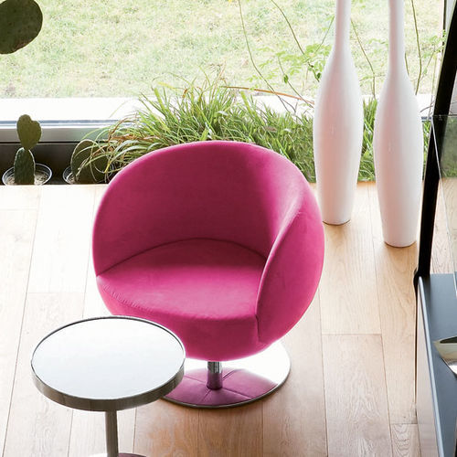 Fauteuil contemporain - MATCHBALL - TONON - en mousse de polyuréthane / en tissu / en acier