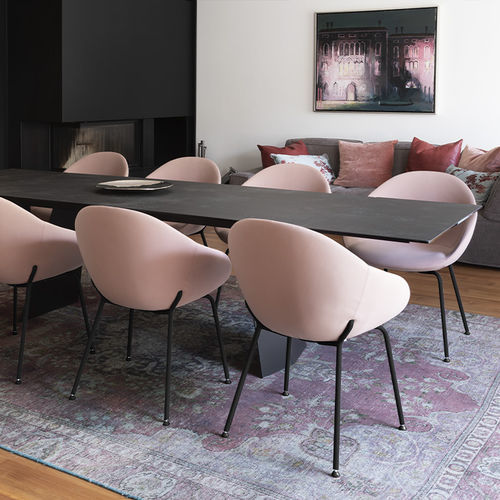 Chaise contemporaine - FULL MOON  - TONON - d'intérieur / en cuir / en tissu