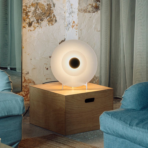 Lampe de table - HALOS  - MILAN ILUMINACION - en acier laqué / en verre / contemporaine