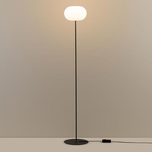 Lampe sur pied - SPAN - MILAN ILUMINACION - en acier laqué / en verre soufflé / contemporaine