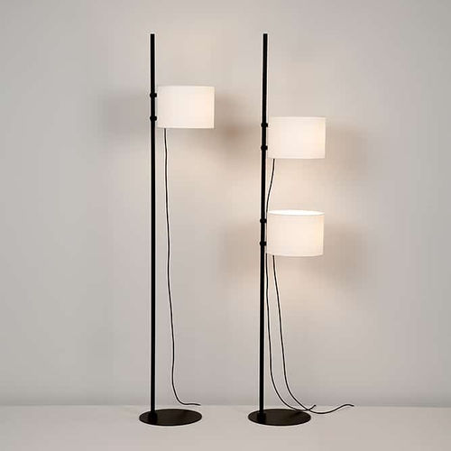 Lampe sur pied - TWAIN - MILAN ILUMINACION - en acier laqué / en polyester / en marbre