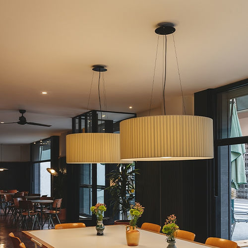 Suspension - LAP - MILAN ILUMINACION - en verre soufflé / en tissu / contemporaine