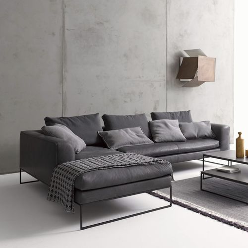 Canapé modulable - MELL LOUNGE - COR - contemporain / en tissu / en cuir