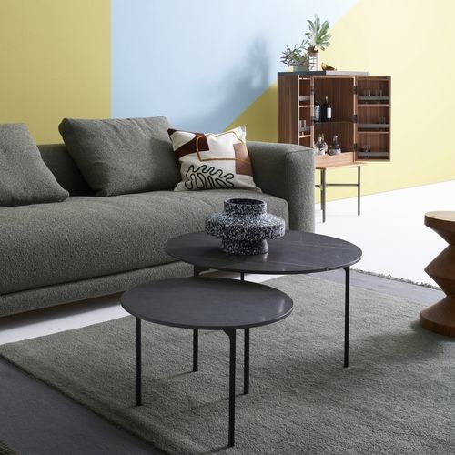 Table basse contemporaine - STING - COR - en verre / en chêne / en noyer