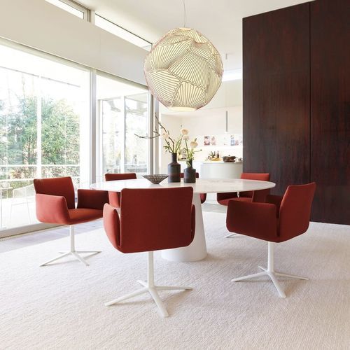 Chaise contemporaine - JALIS - COR - d'intérieur / en tissu / en cuir