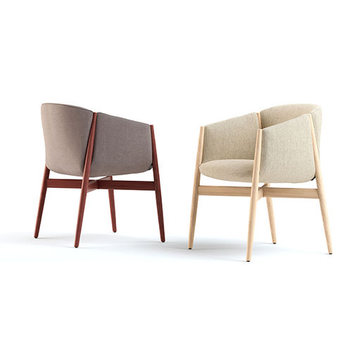 Chaise contemporaine - KAGU - COR - d'intérieur / en cuir / en tissu