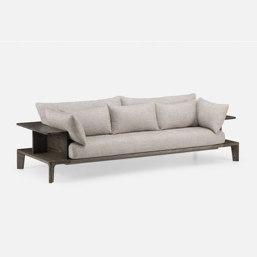 Canapé contemporain - PLATFORM - DE LA ESPADA - en tissu / en cuir / avec rangement
