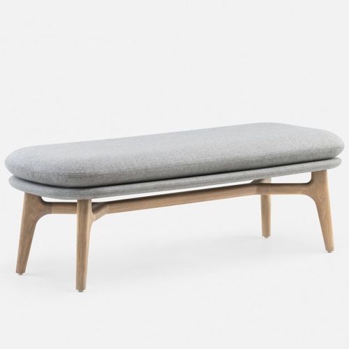 Banquette contemporaine - SOLO - DE LA ESPADA - en tissu / en frêne / en noyer américain