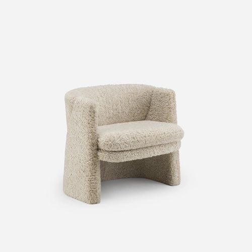 Fauteuil contemporain - CURSA - DE LA ESPADA - en tissu / en cuir / gris