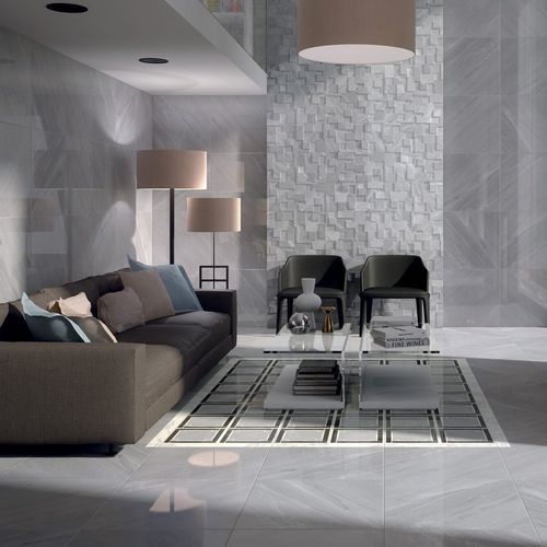 Carrelage en grès cérame - DELUXE - MARCA CORONA - poli / à relief / 3D