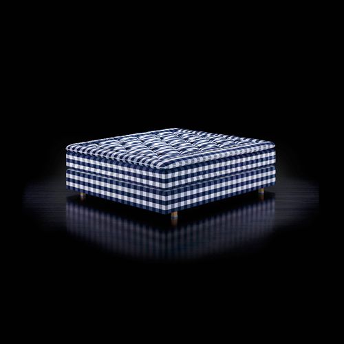 Lit double - HERLEWING® - Hästens - contemporain / tapissé / en coton
