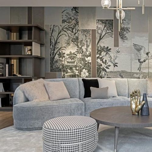 Pouf contemporain - CHAMALEON LOW - SICIS - en contreplaqué / en bois massif / en métal
