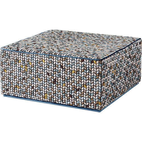 Pouf contemporain - CUBE  - SICIS - en tissu ignifuge / en contreplaqué / en bois massif