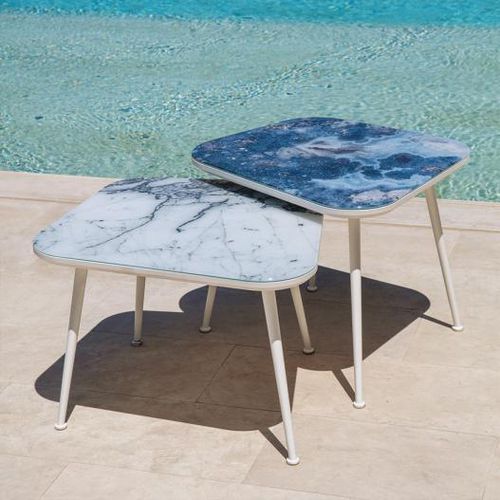 Table d'appoint contemporaine - FILICUDI  - SICIS - en HPL / avec piètement en aluminium / avec piètement en métal laqué