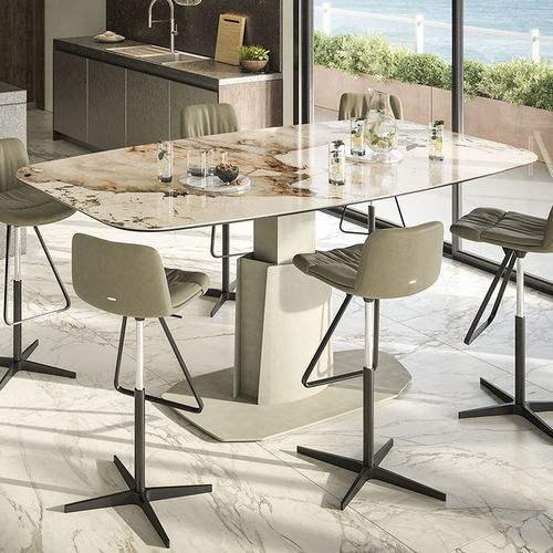 Table contemporaine - AVIATOR  - Cattelan Italia - en céramique / avec piètement en acier / rectangulaire