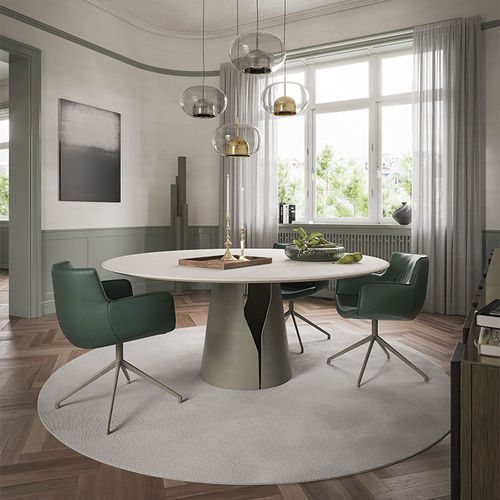 Table à manger contemporaine - GIANO  - Cattelan Italia - en chêne / en noyer / en verre