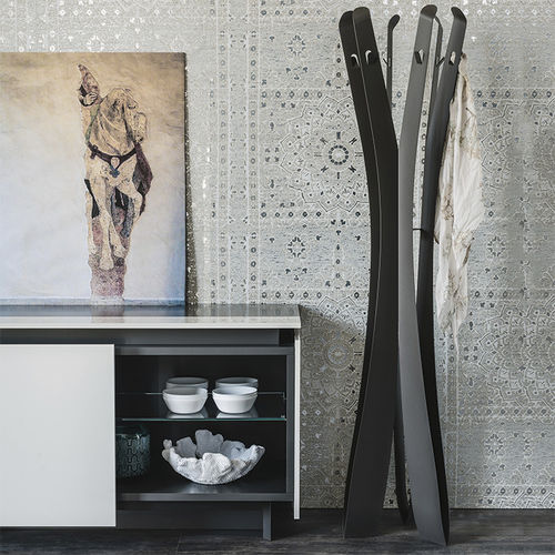 Porte-manteau sur pied - VALDO - Cattelan Italia - contemporain / en acier laqué / noir