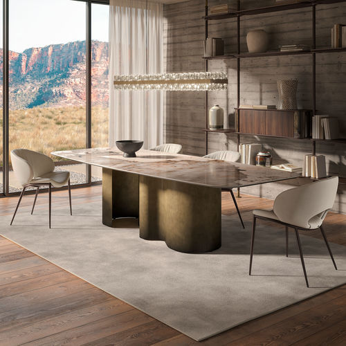 Table à manger contemporaine - PAPEL - Cattelan Italia - en bois / en verre / en céramique