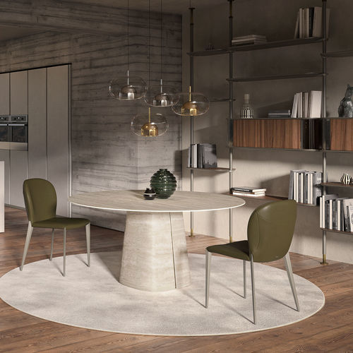Table à manger contemporaine - RADO - Cattelan Italia - en bois / en céramique / avec piètement en céramique