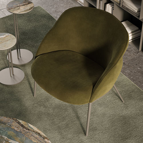 Fauteuil contemporain - CAMILLA - Cattelan Italia - en tissu / en cuir / en simili cuir