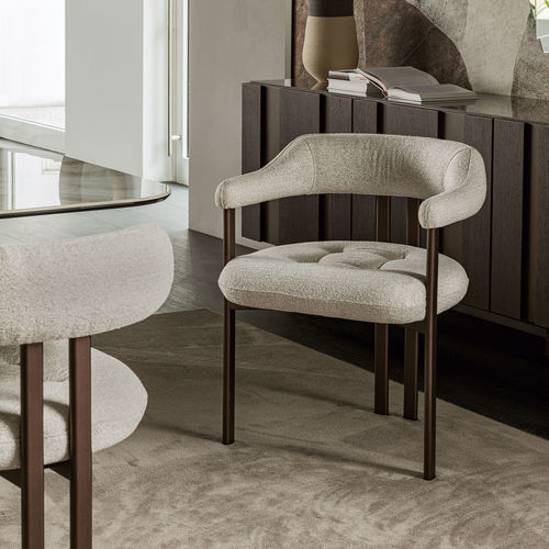 Chaise contemporaine - GRETA - Cattelan Italia - d'intérieur / en tissu / en cuir
