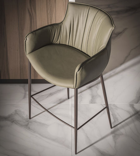 Chaise de bar contemporaine - RHONDA - Cattelan Italia - d'intérieur / en tissu / en cuir