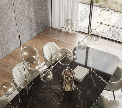 Suspension - BLOOM - Cattelan Italia - en acier laqué / en laiton brossé / en verre borosilicaté