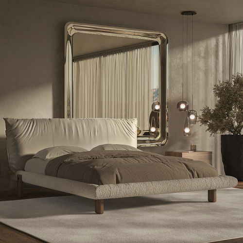 Lit double - PASCAL - Cattelan Italia - contemporain / tapissé / avec tête de lit