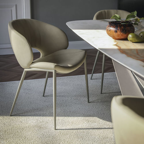 Chaise contemporaine - MIRANDA  - Cattelan Italia - d'intérieur / en tissu / en cuir