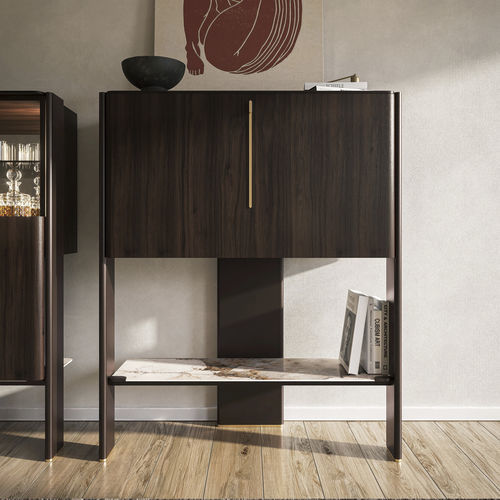 Meuble bar contemporain - CREMONA - Cattelan Italia - en noyer / en bois laqué / en chêne