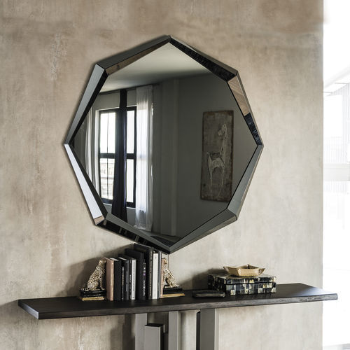Miroir mural - EMERALD  - Cattelan Italia - contemporain / octogonal / argenté