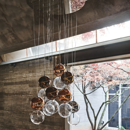 Suspension - APOLLO - Cattelan Italia - en acier laqué / en verre borosilicaté / contemporaine