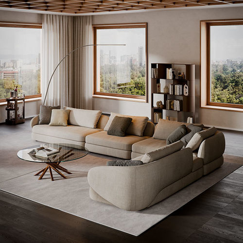 Canapé modulable - CRAIG - Cattelan Italia - contemporain / en tissu / en bois