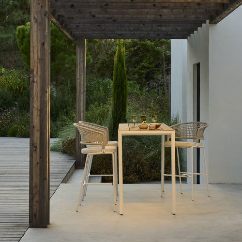 Chaise de bar design - CTR - Tribù - d'extérieur / en tissu / en corde