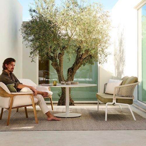 Canapé contemporain - CTR - Tribù - de jardin / en tissu / avec accoudoirs