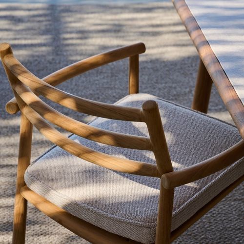 Chaise contemporaine - UKIYO - Tribù - d'extérieur / en teck / en tissu